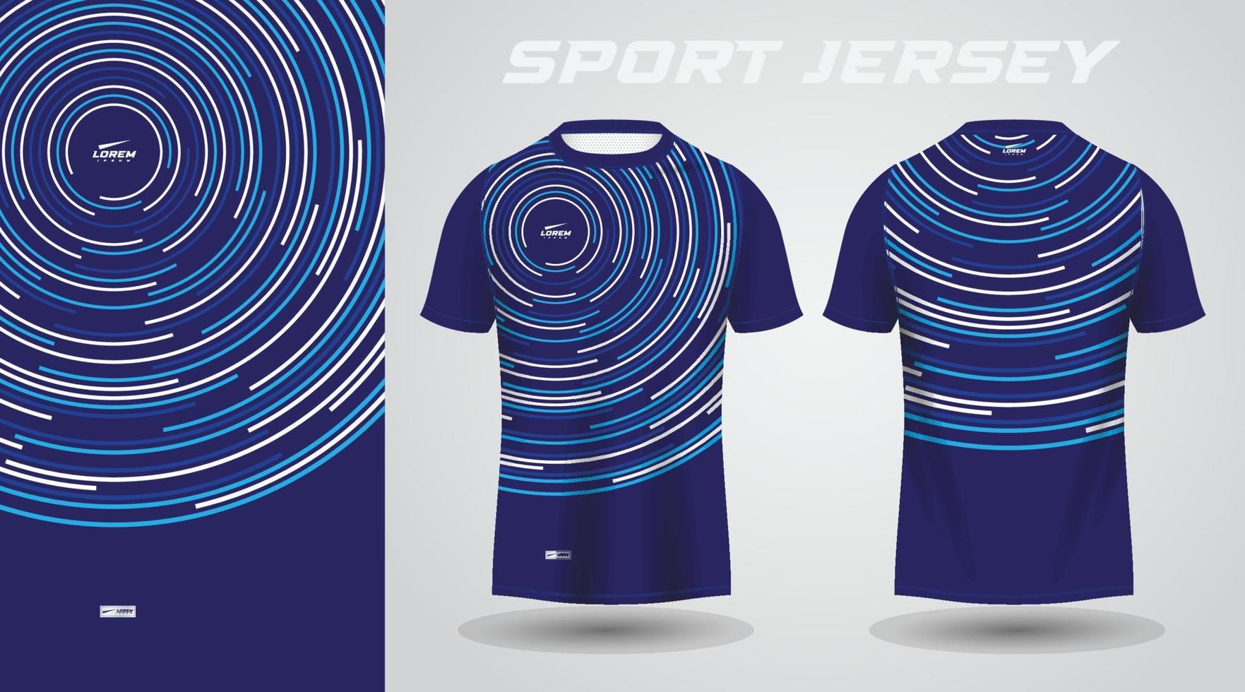 conception de maillot de sport chemise bleue vecteur