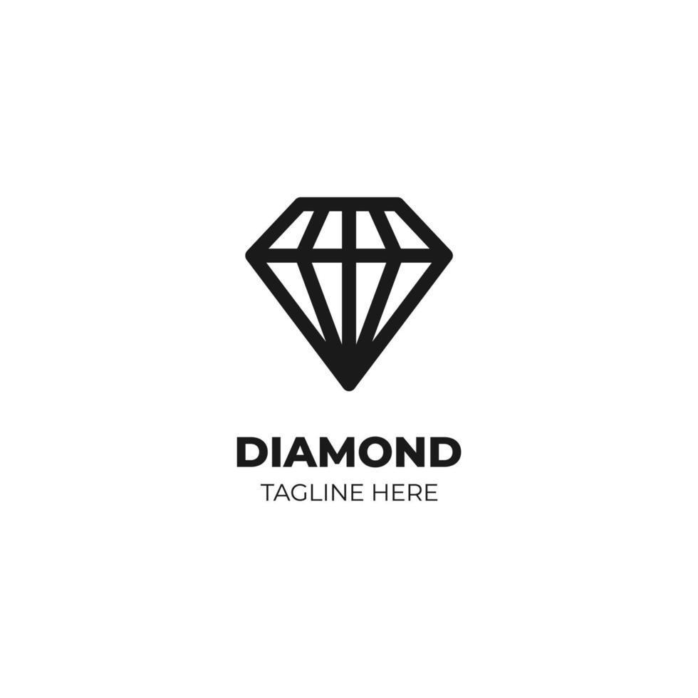 modèle vectoriel de logo de forme de diamant d'icône