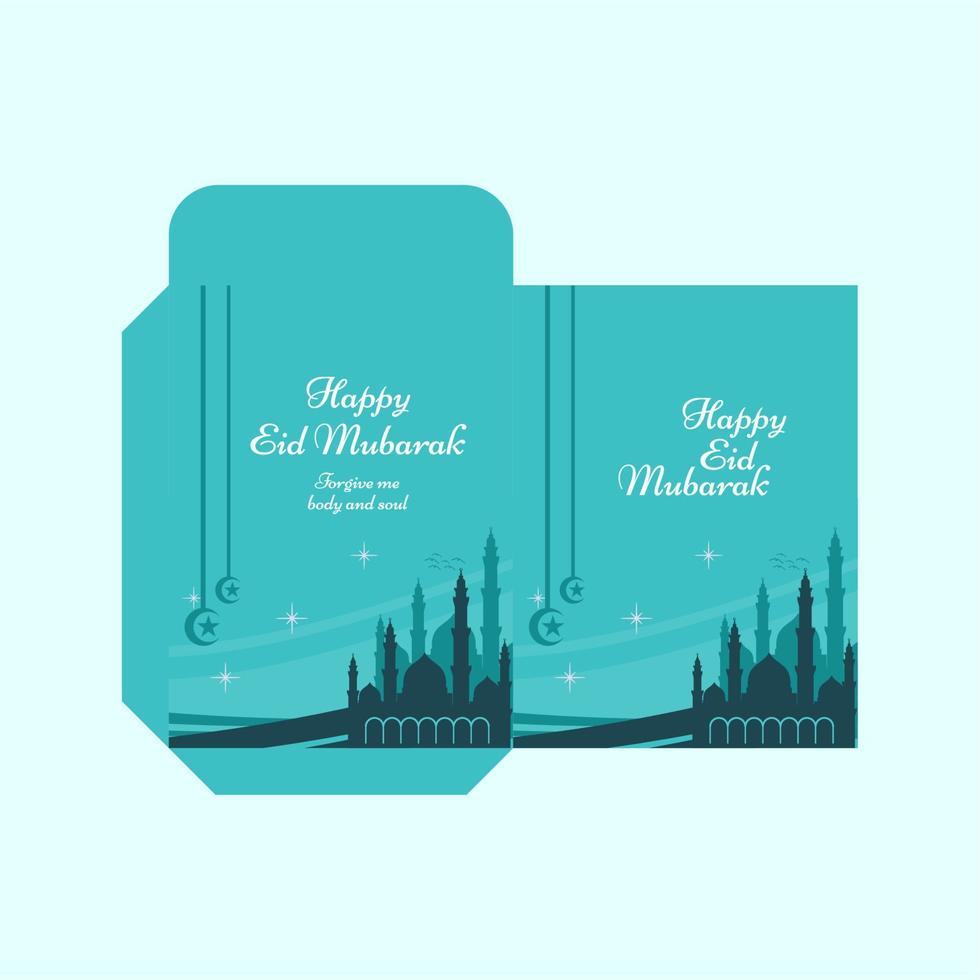 vecteur eid cadeau enveloppes argent angpau eid célébrations joyeux eid mubarak
