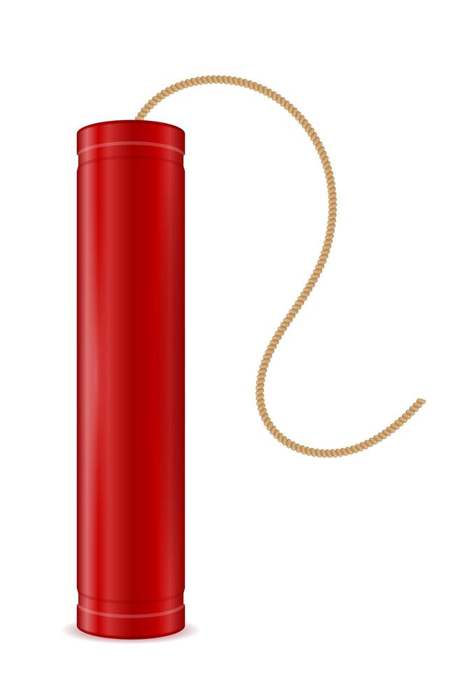 bâton de dynamite rouge avec fusible vecteur