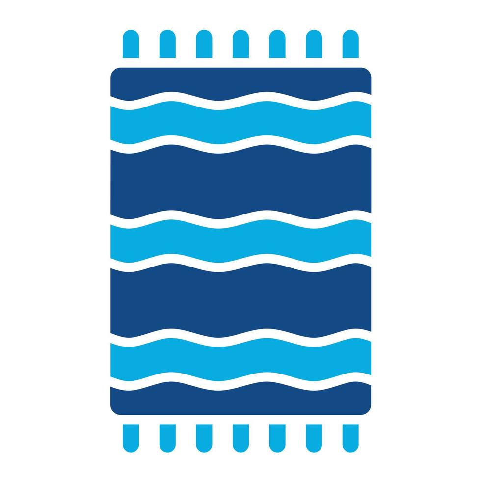 icône de deux couleurs de glyphe de tapis de couchage vecteur