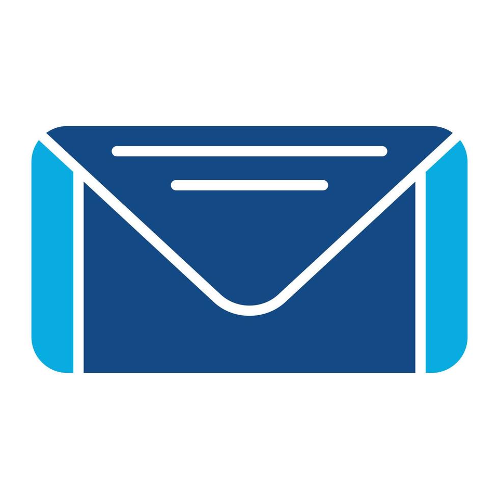 icône de deux couleurs de glyphe de courrier vecteur