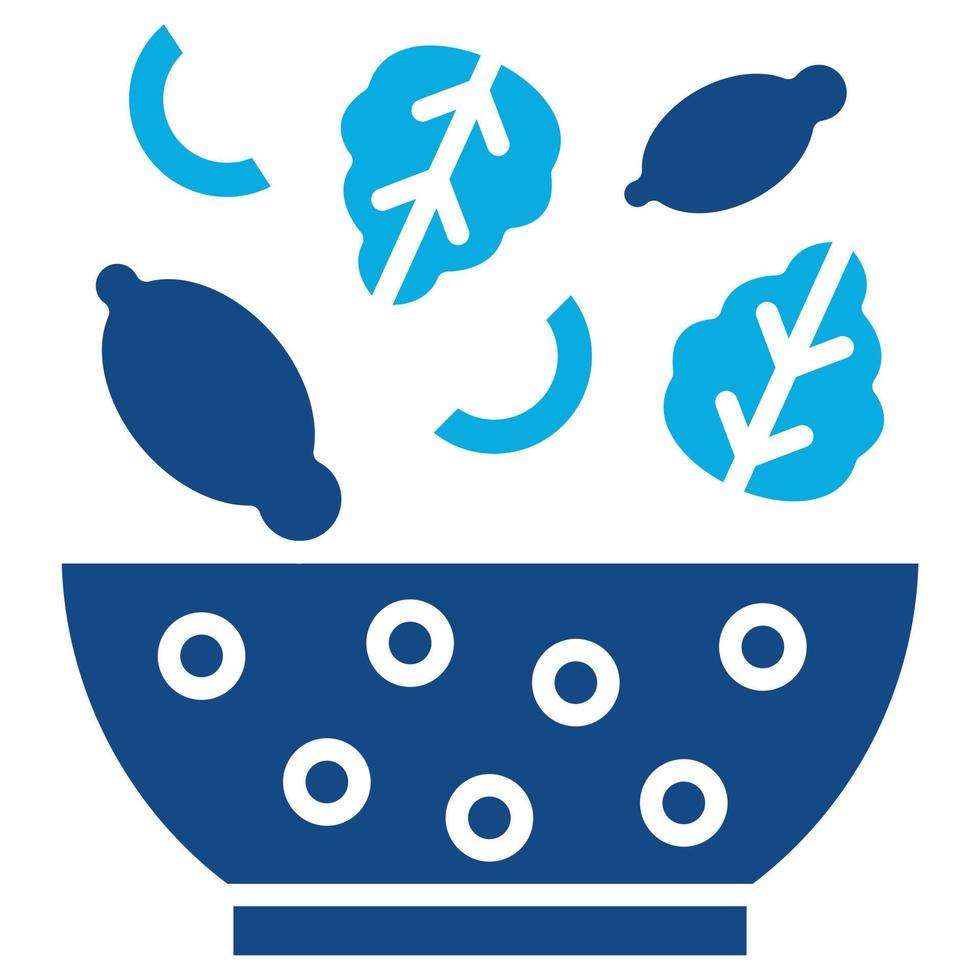 icône de deux couleurs de glyphe de nourriture diététique vecteur