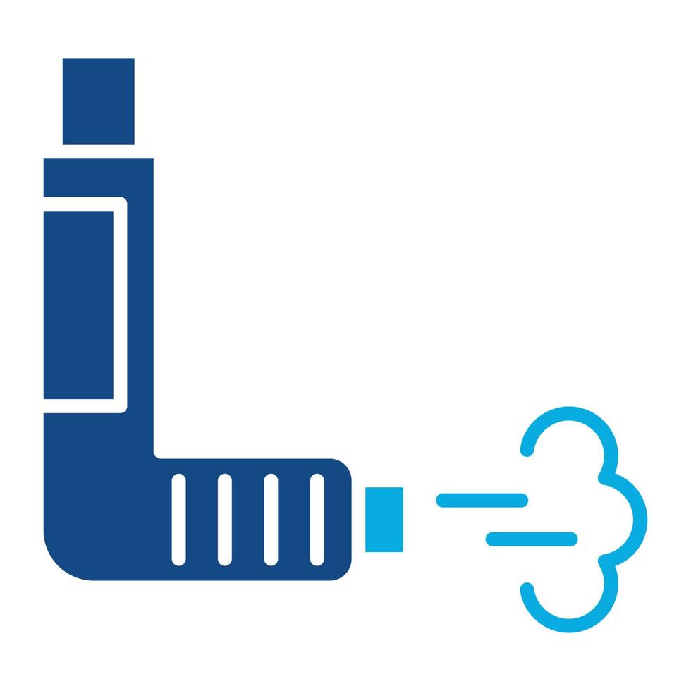 icône de deux couleurs de glyphe d'inhalateur vecteur