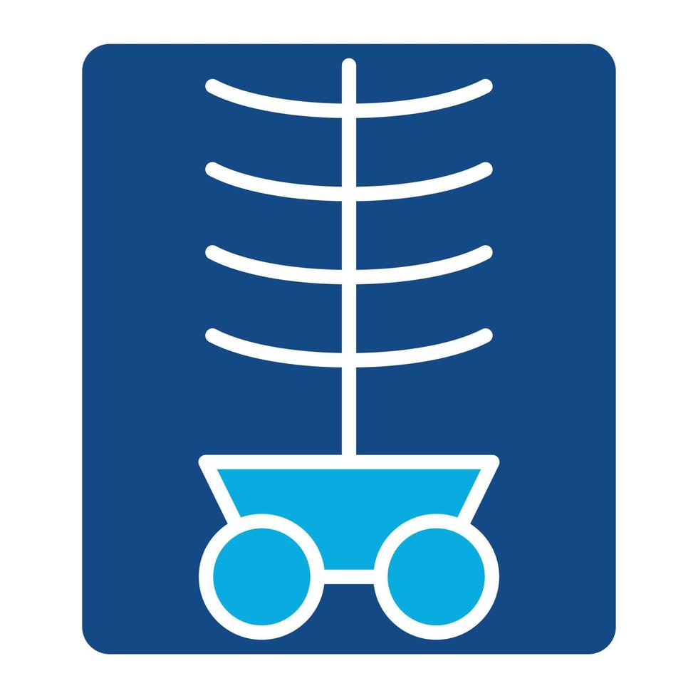 icône de deux couleurs de glyphe xray vecteur