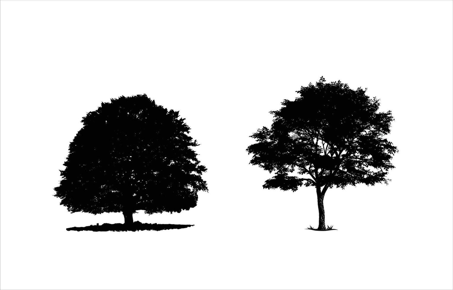 arbre, silhouette, vecteur, illustration vecteur