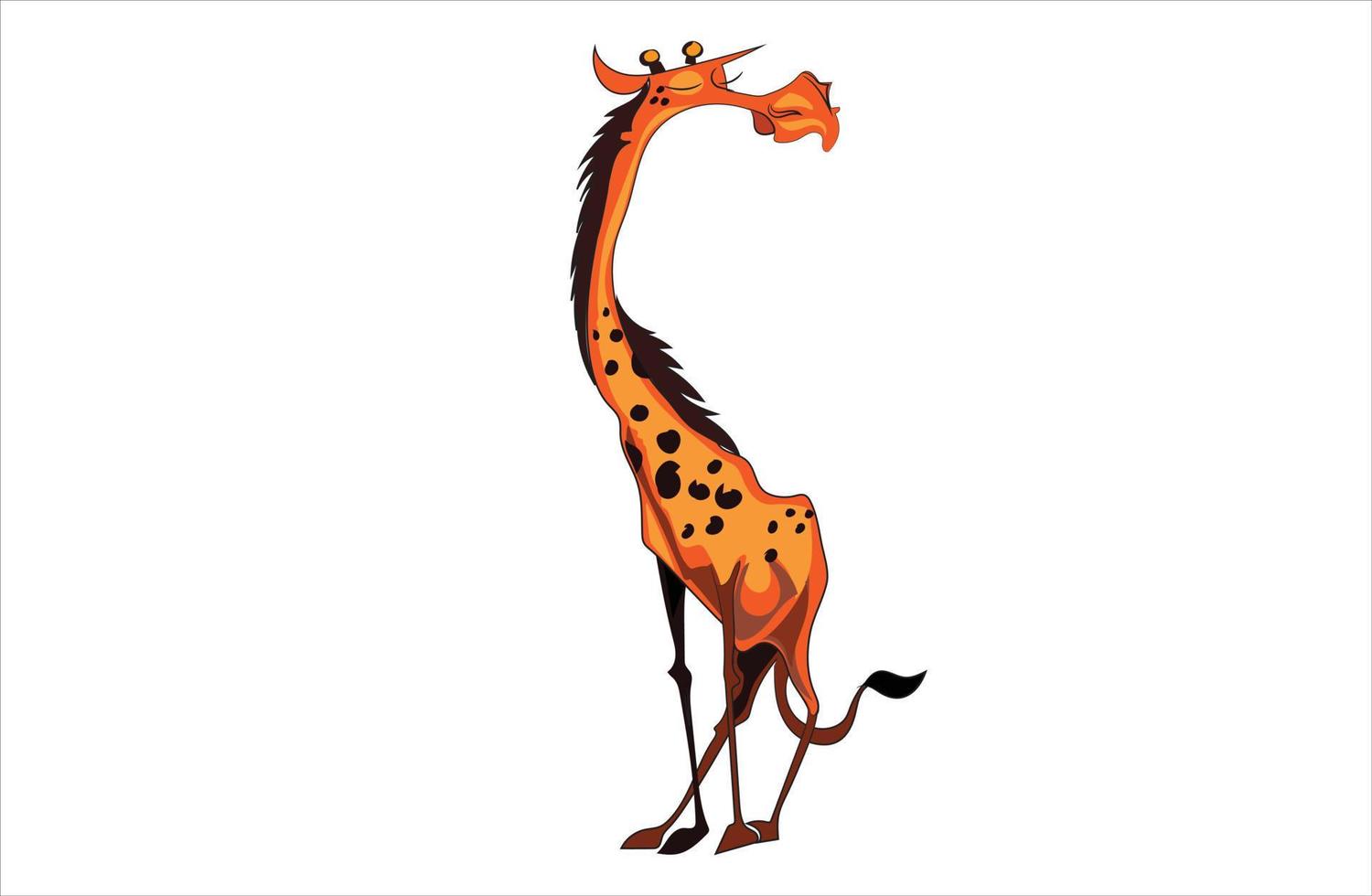 illustration vectorielle de girafe sur fond blanc vecteur