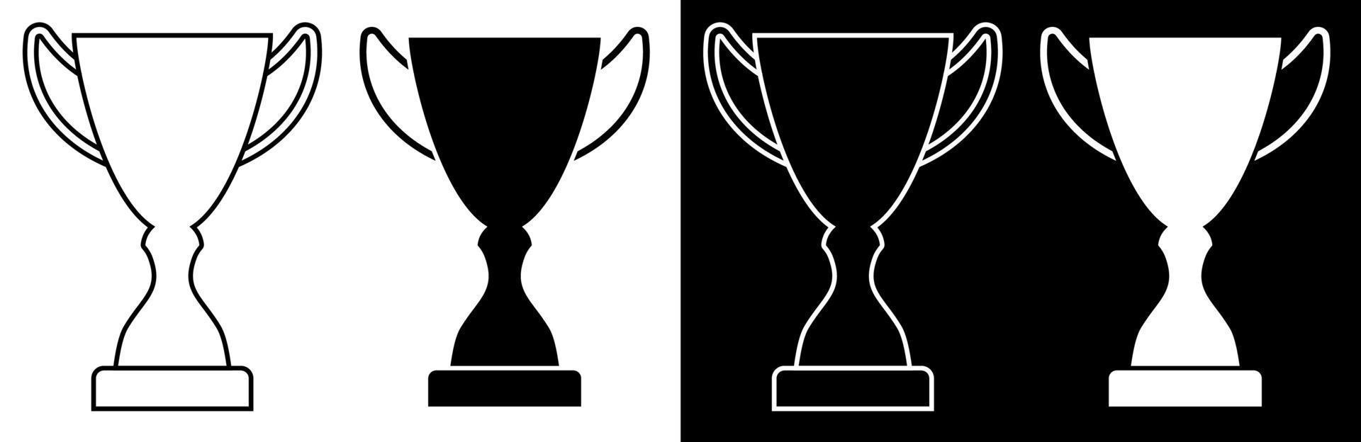 icône. prix de la coupe sportive pour la participation à des compétitions sportives. récompense au vainqueur du tournoi. vecteur