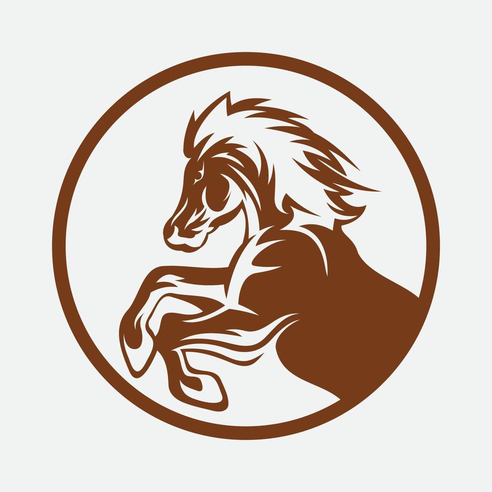 icône de vecteur de modèle de logo de cheval