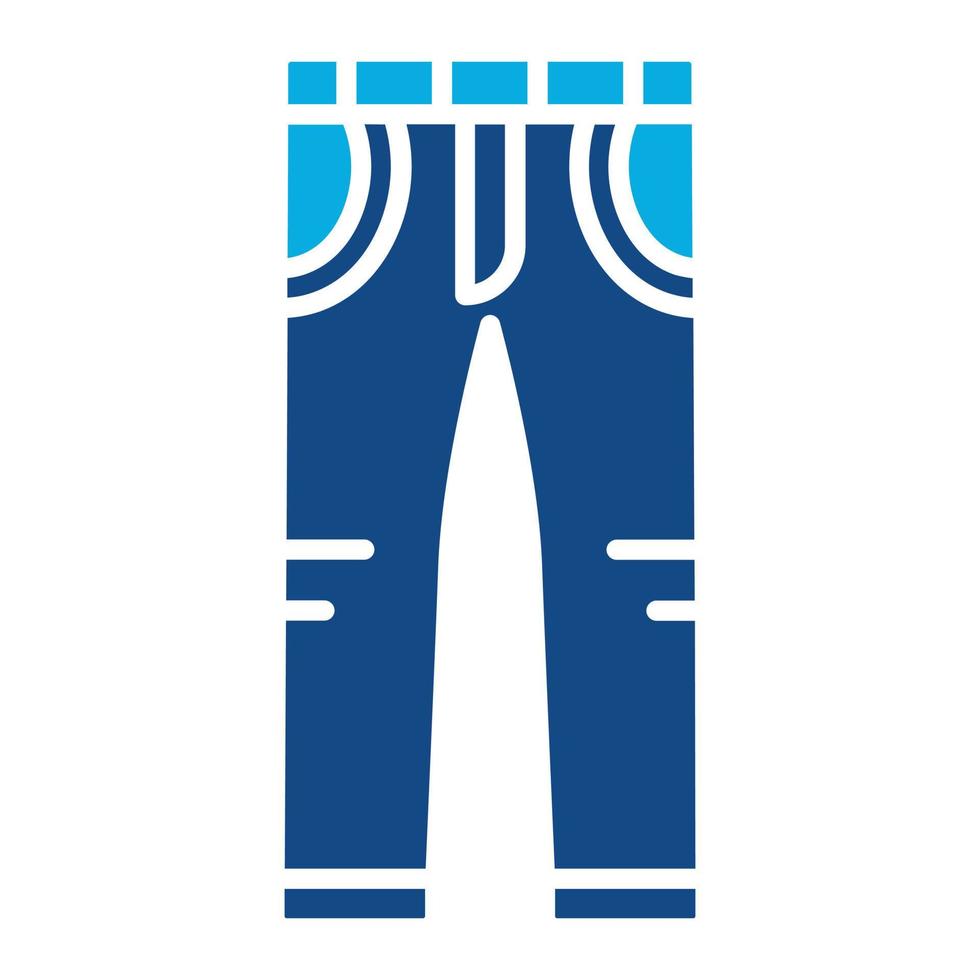 pantalon glyphe deux icône de couleur vecteur