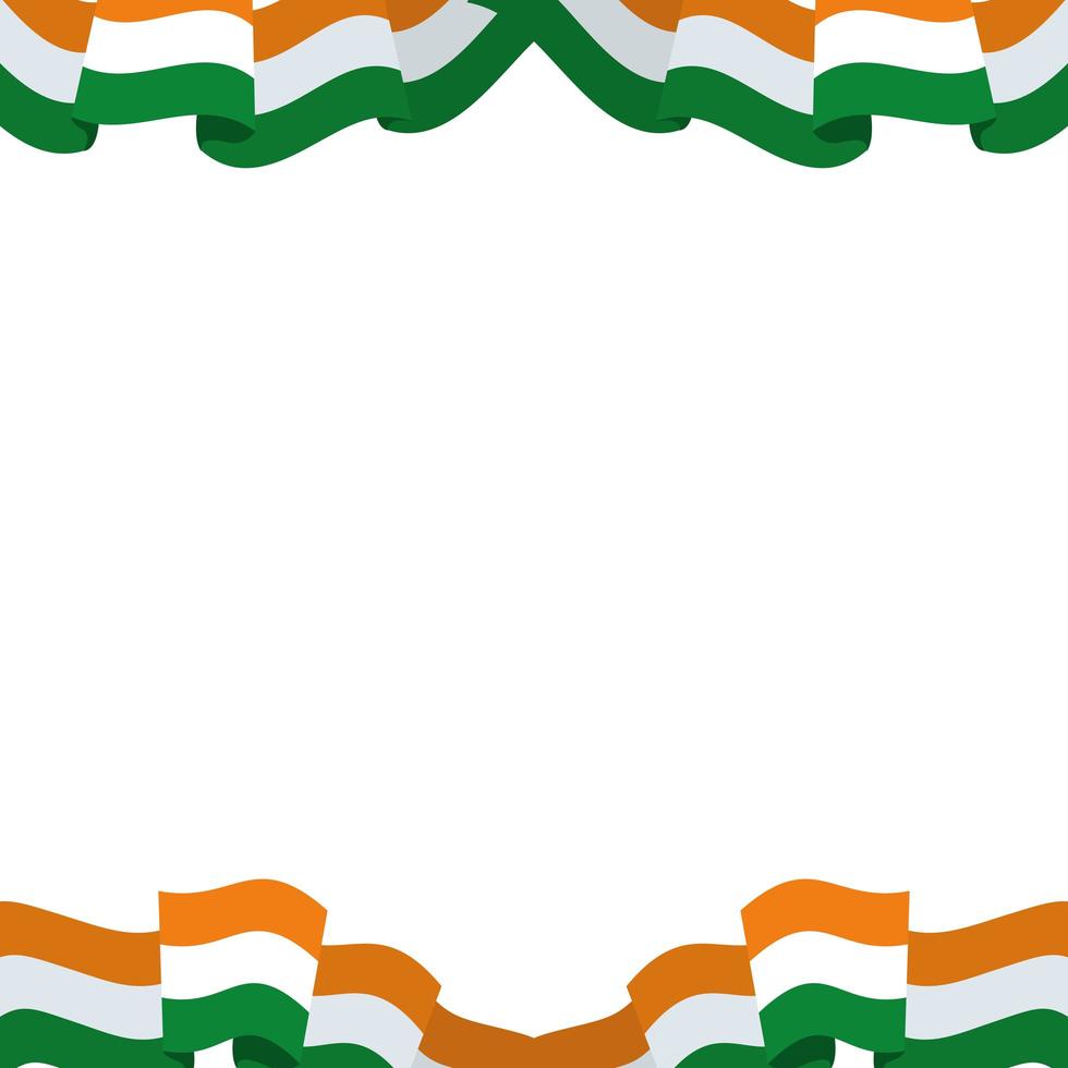 modèle de drapeau indien isolé vecteur