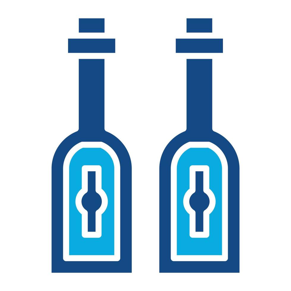 icône de deux couleurs de glyphe de bouteille vecteur