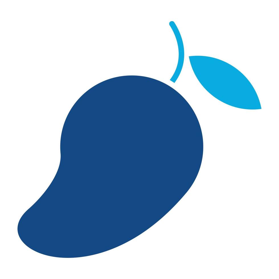 icône de deux couleurs de glyphe de mangue vecteur