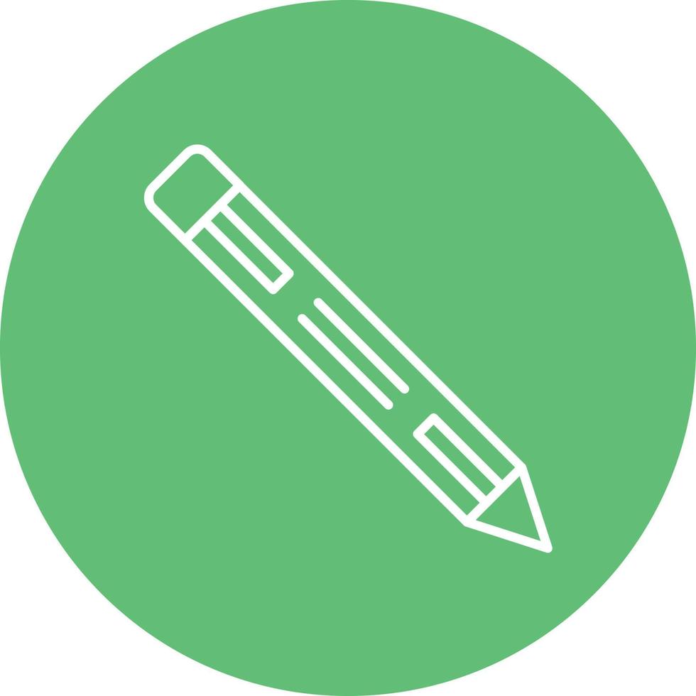 icône de fond de cercle de ligne de crayon vecteur