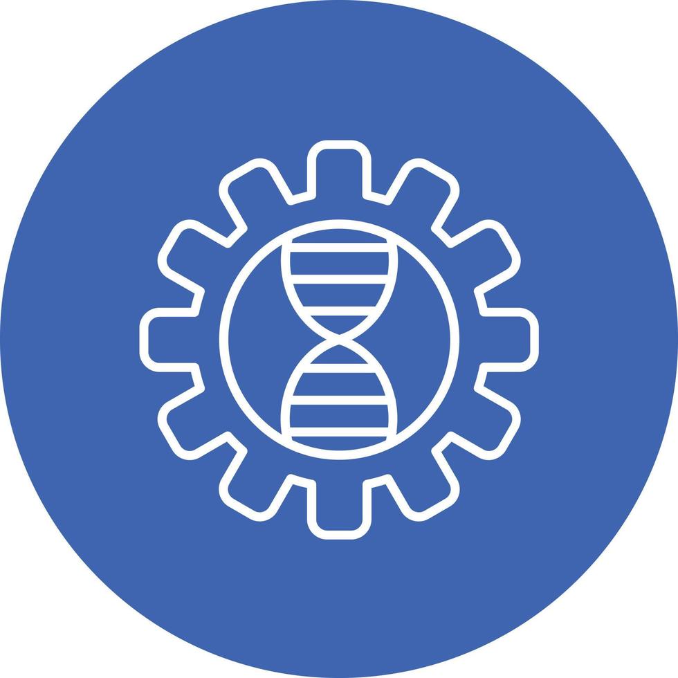 icône de fond de cercle de ligne de bioingénierie vecteur