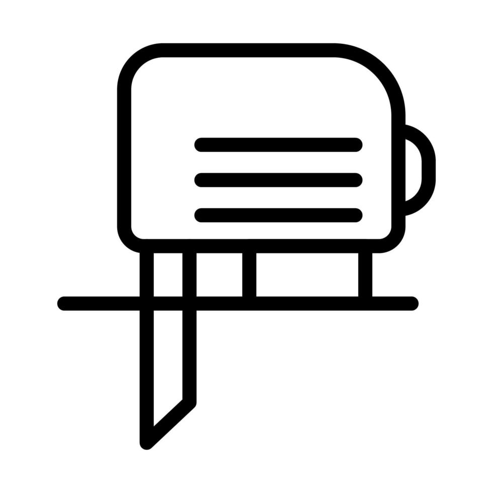 icône de ligne de scie sauteuse électro isolée sur fond blanc. icône noire plate mince sur le style de contour moderne. symbole linéaire et trait modifiable. illustration vectorielle de trait parfait simple et pixel. vecteur