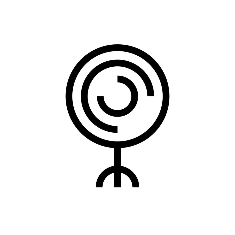 icône de ligne de ventilateur isolé sur fond blanc. icône noire plate mince sur le style de contour moderne. symbole linéaire et trait modifiable. illustration vectorielle de trait parfait simple et pixel. vecteur