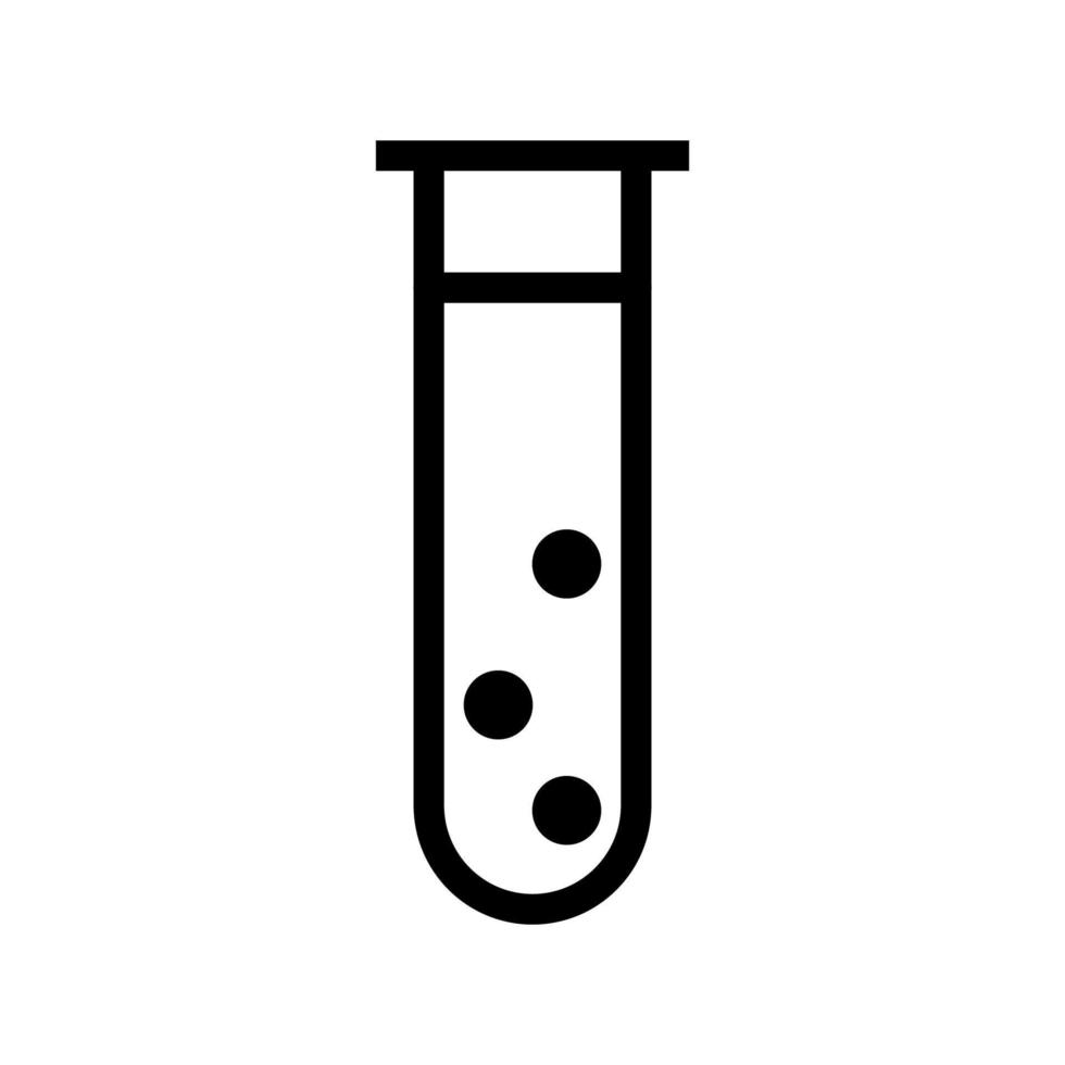 icône de ligne de flacon de laboratoire isolé sur fond blanc. icône noire plate mince sur le style de contour moderne. symbole linéaire et trait modifiable. illustration vectorielle de trait parfait simple et pixel. vecteur