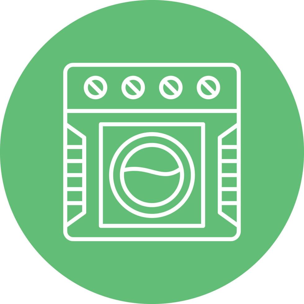 icône de fond de cercle de ligne de machine à laver vecteur