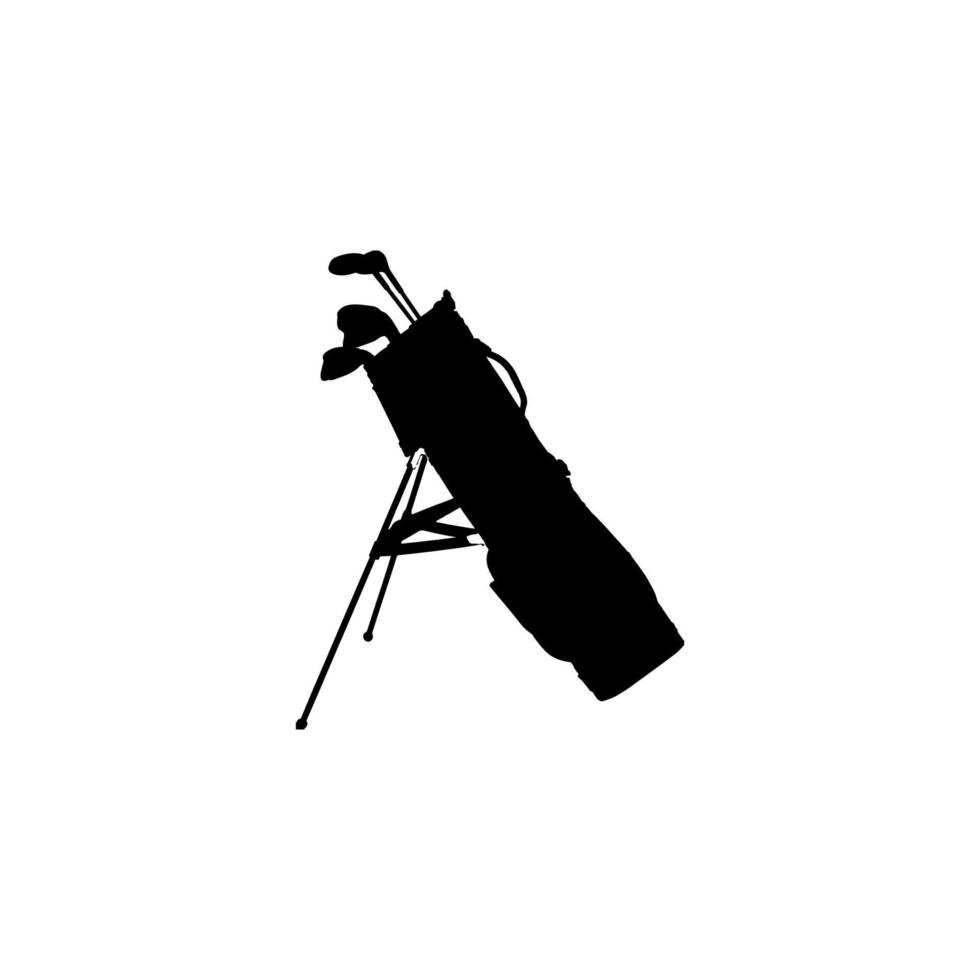 icône de sac de golf. symbole de fond d'affiche de tournoi de golf de style simple. élément de conception de logo de marque de sac de golf. impression de t-shirt de sac de golf. vecteur pour autocollant.
