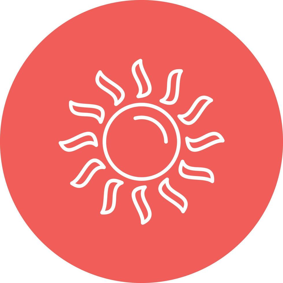 icône de fond de cercle de ligne de soleil vecteur