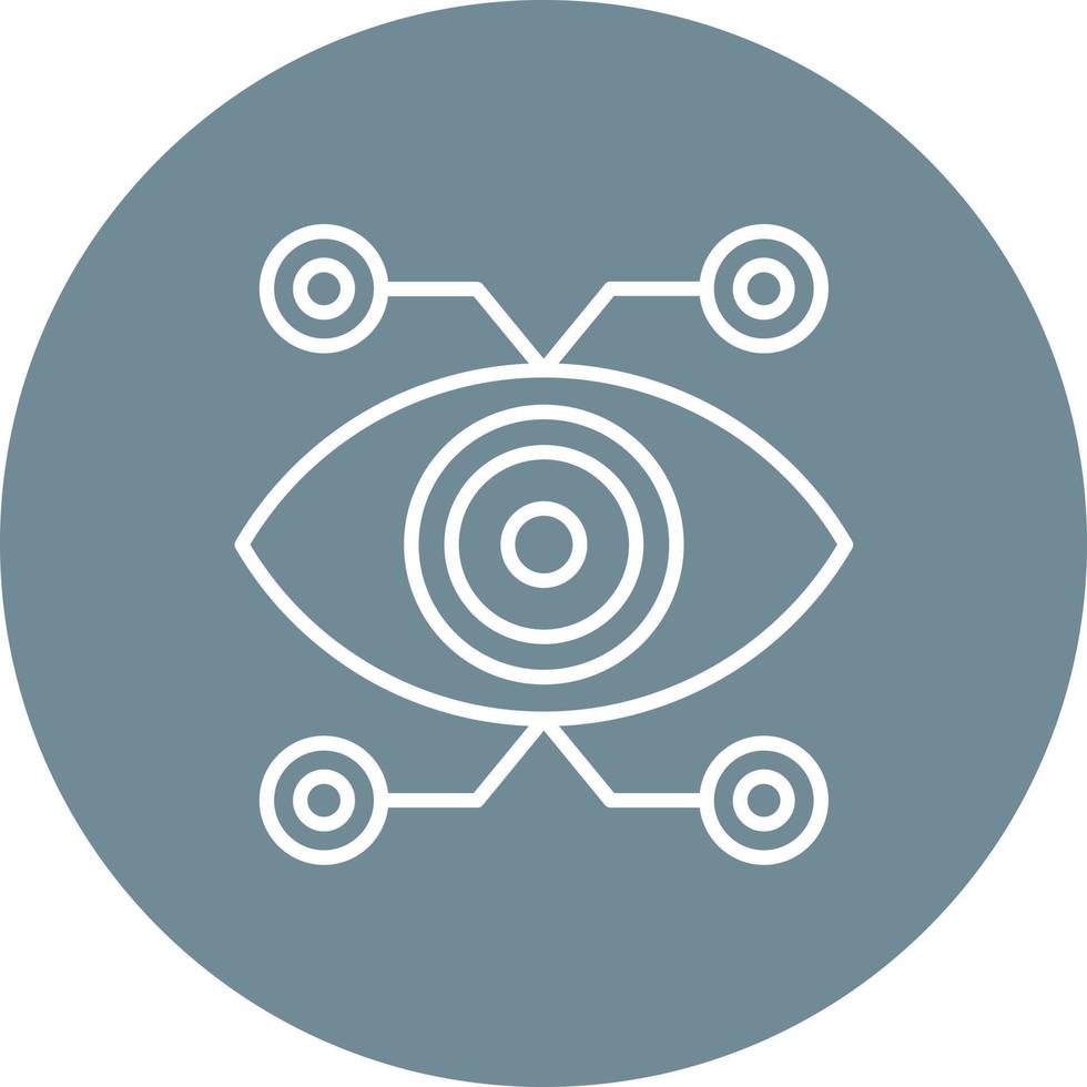 icône de fond de cercle de ligne de visualisation vecteur