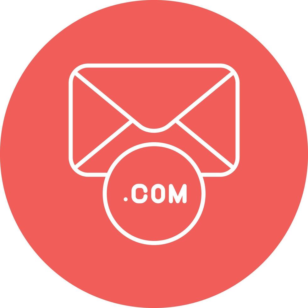 icône de fond de cercle de ligne d'adresse e-mail professionnelle vecteur