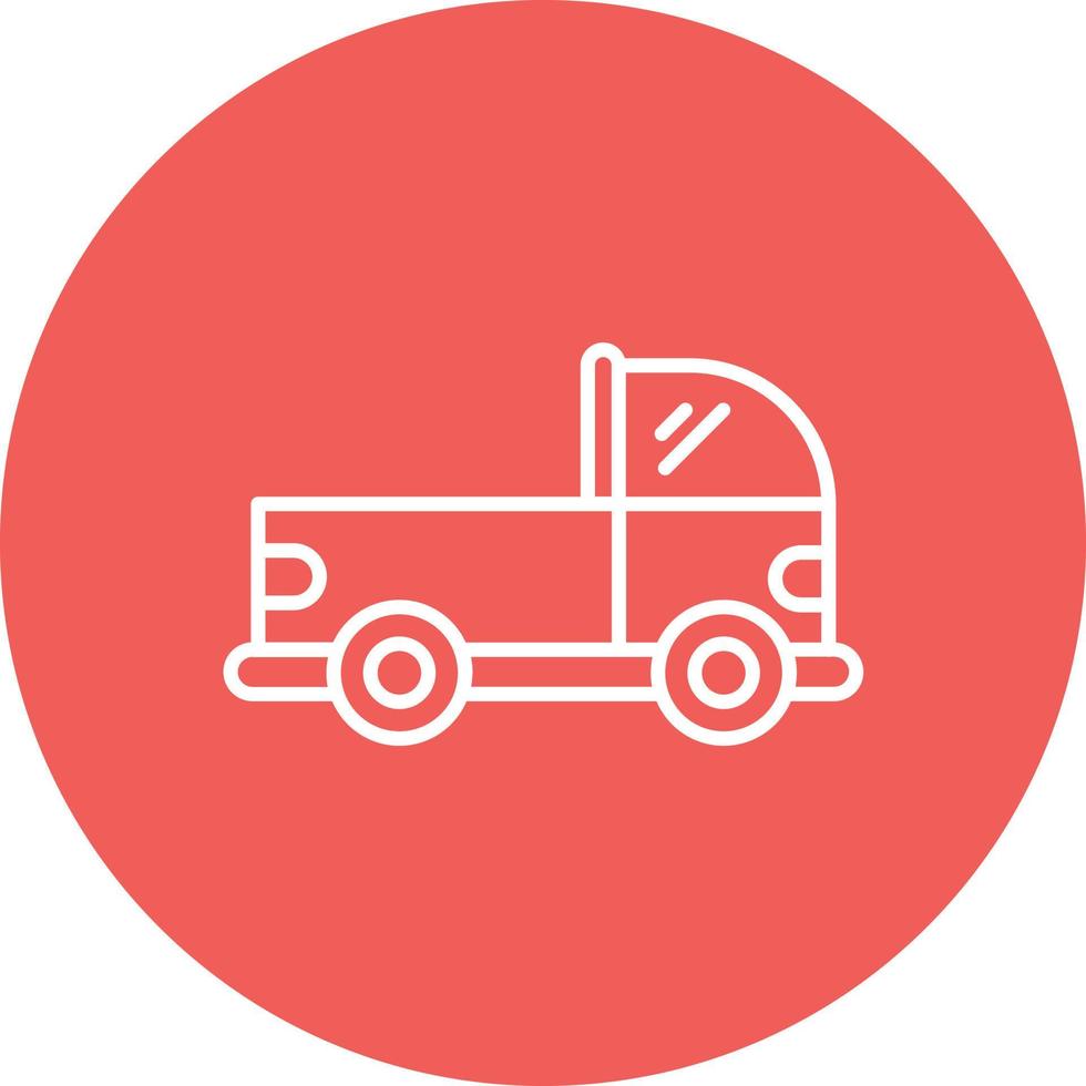 icône de fond de cercle de ligne de camionnette vecteur
