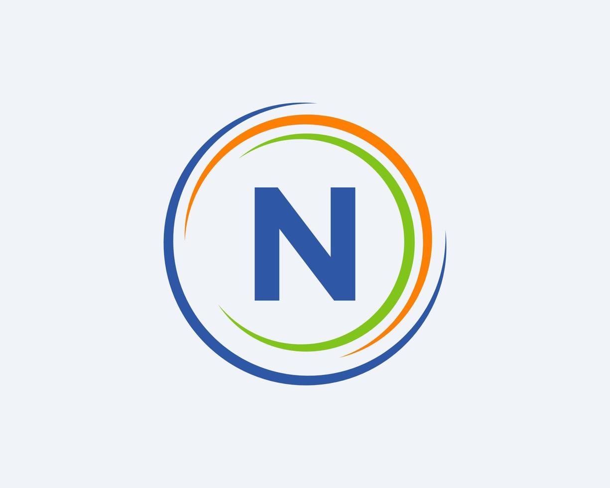 modèle de logo d'entreprise lettre n initiale vecteur