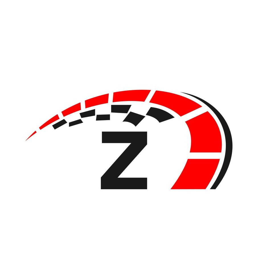 modèle automobile de voiture lettre z pour le service et la réparation de voitures vecteur