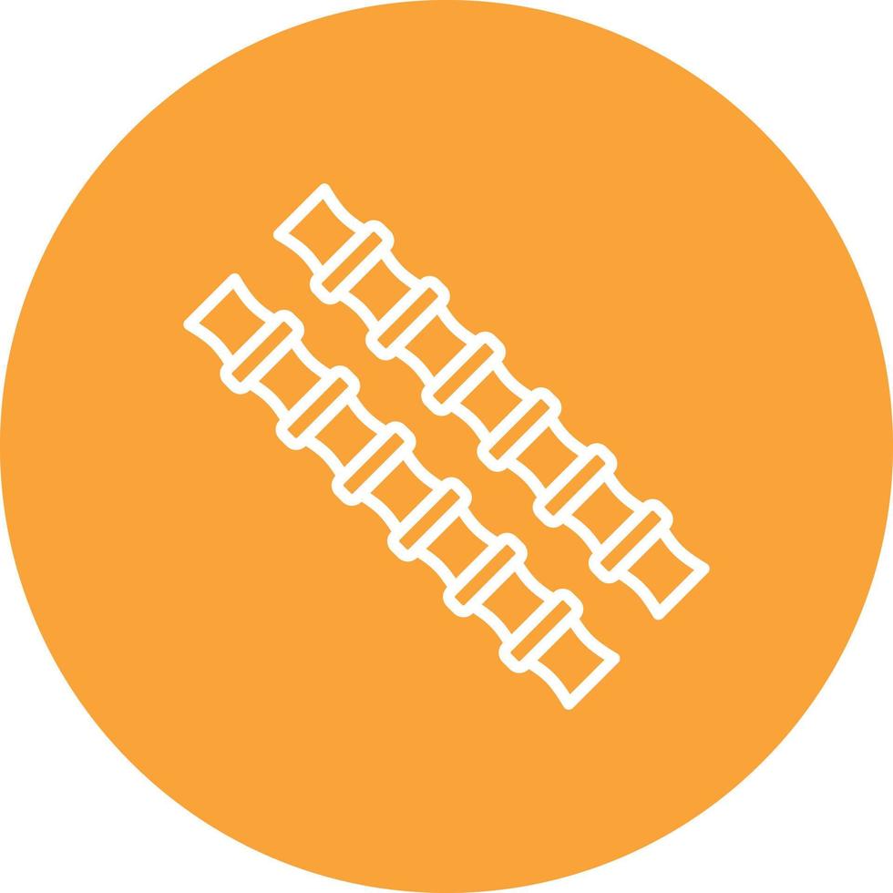 icône de fond de cercle de ligne de bambou vecteur