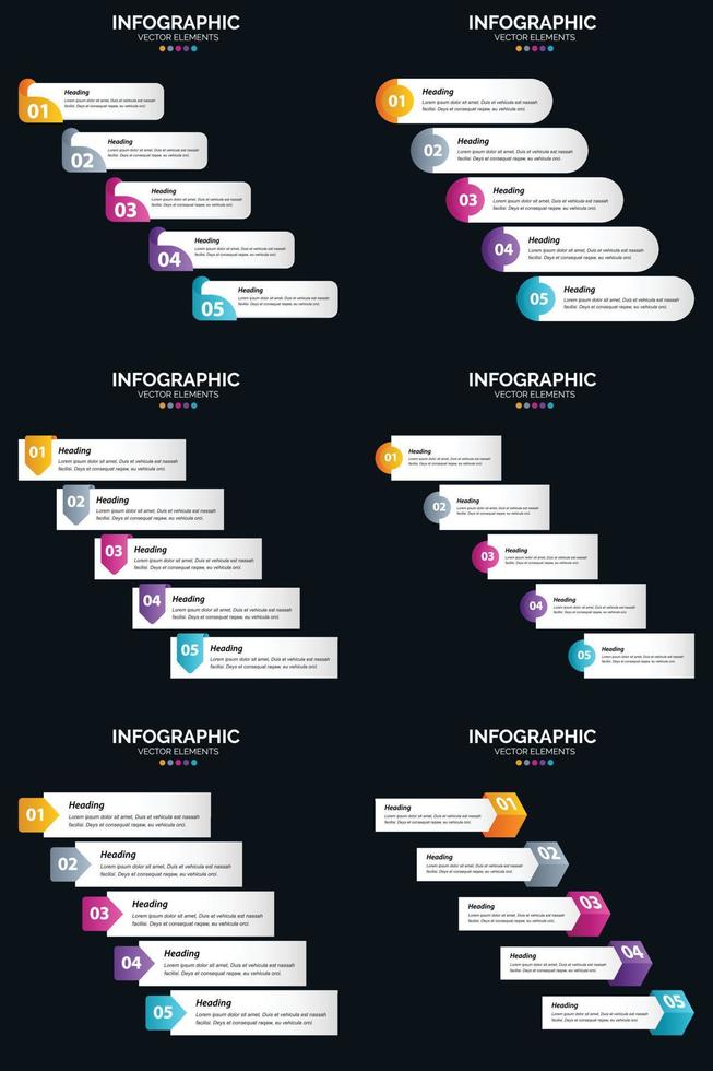 incluez des infographies vectorielles dans votre présentation pour étayer vos données et vos conclusions. vecteur