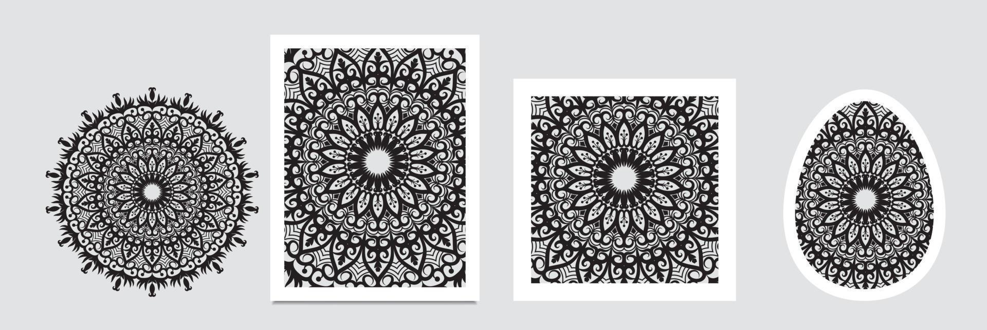 conception de fond de mandala de luxe avec motif de couleur dorée. modèle de mandala ornemental pour la décoration, cartes de mariage vecteur