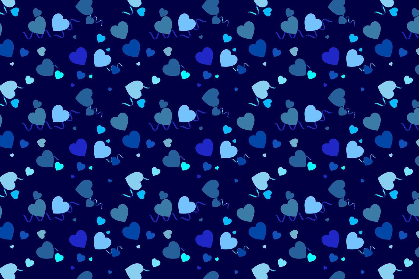 modèle avec des éléments géométriques dans le ton bleu motif coeur saint valentin abstrait fond dégradé vecteur