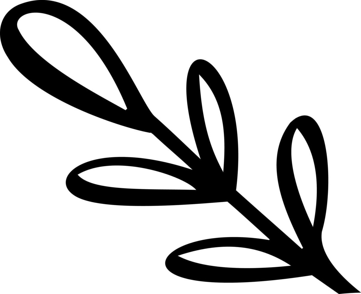 illustration d'un élément décoratif floral. vecteur