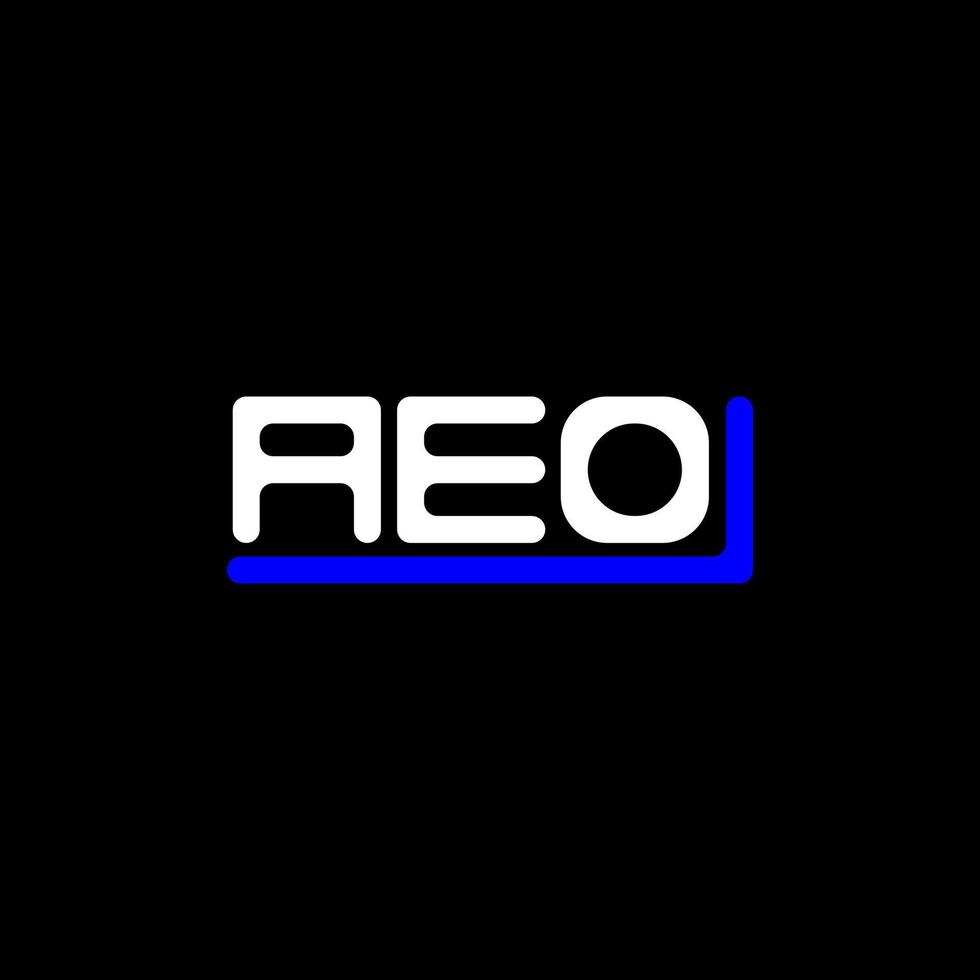 conception créative du logo aeo letter avec graphique vectoriel, logo aeo simple et moderne. vecteur