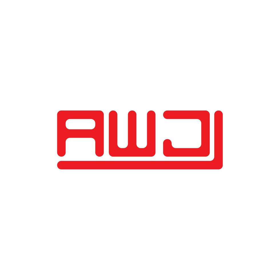 création de logo de lettre awj avec graphique vectoriel, logo awj simple et moderne. vecteur