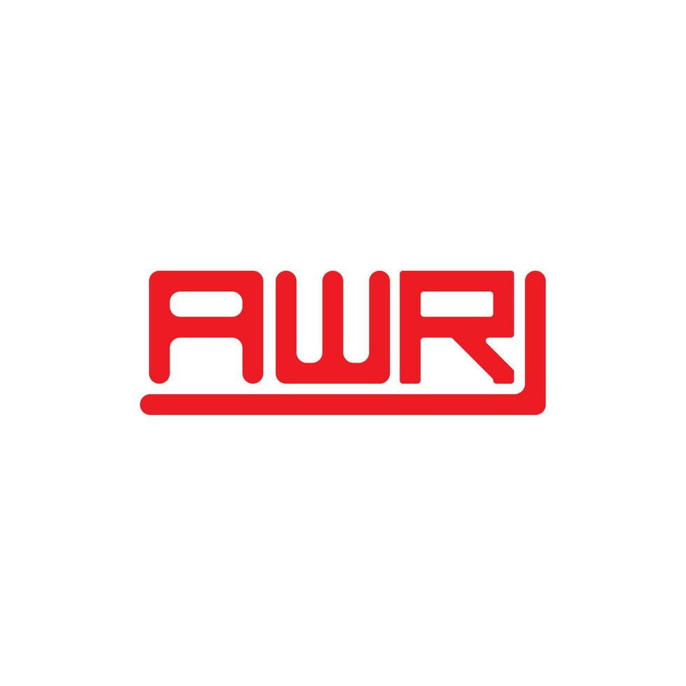 conception créative du logo de lettre awr avec graphique vectoriel, logo awr simple et moderne. vecteur