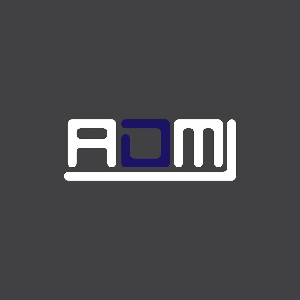 conception créative du logo de lettre adm avec graphique vectoriel, logo adm simple et moderne. vecteur