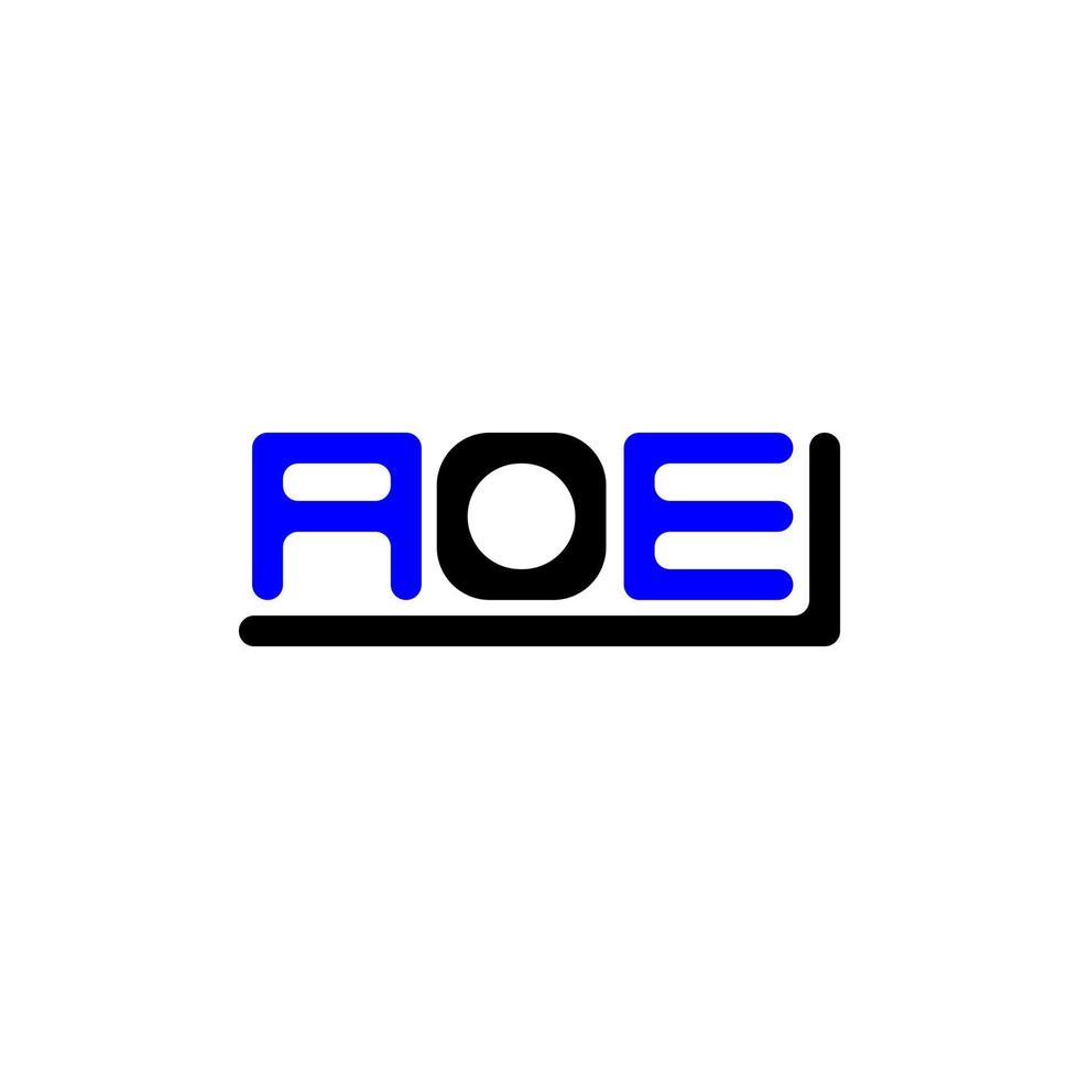 conception créative du logo aoe letter avec graphique vectoriel, logo aoe simple et moderne. vecteur