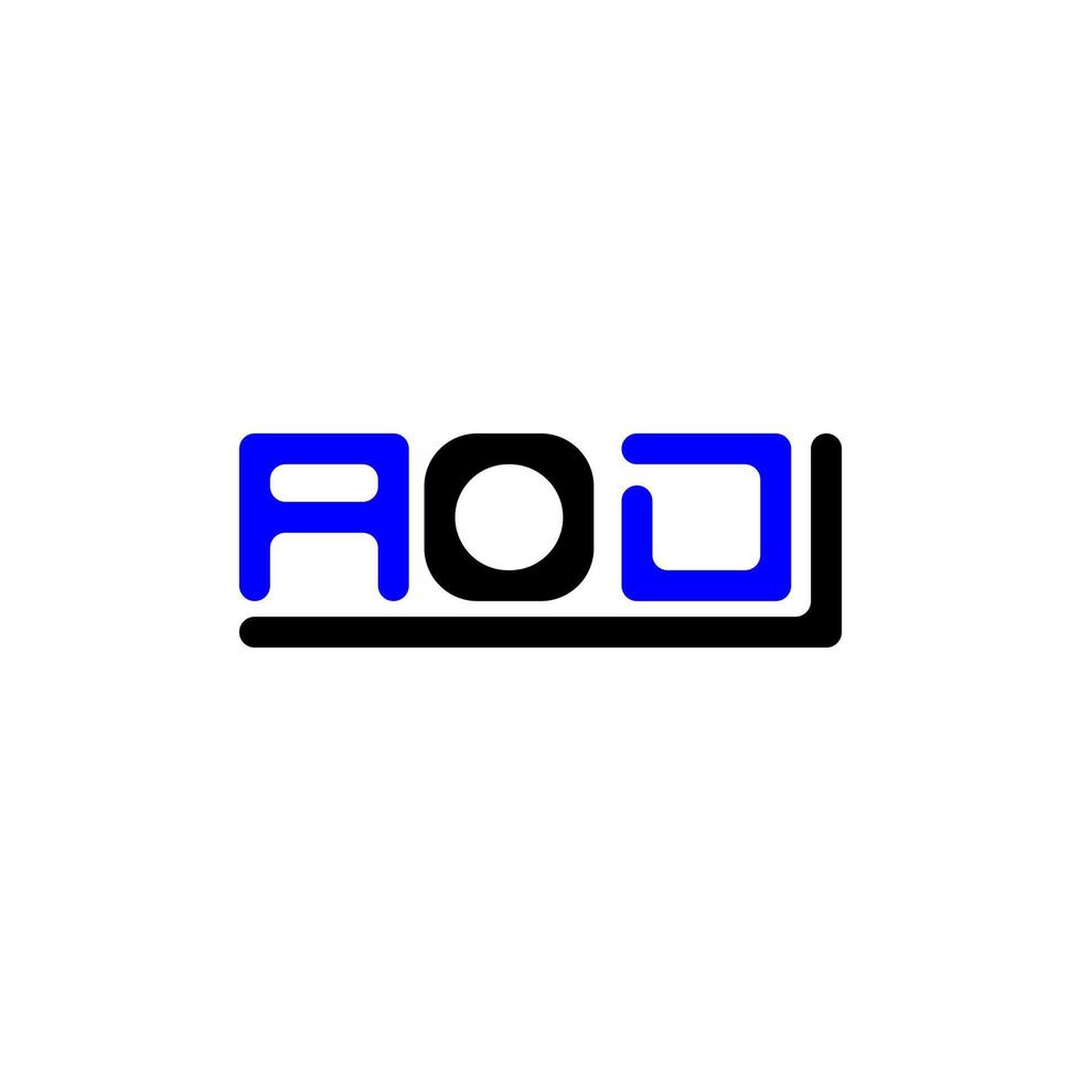 création de logo de lettre aod avec graphique vectoriel, logo aod simple et moderne. vecteur