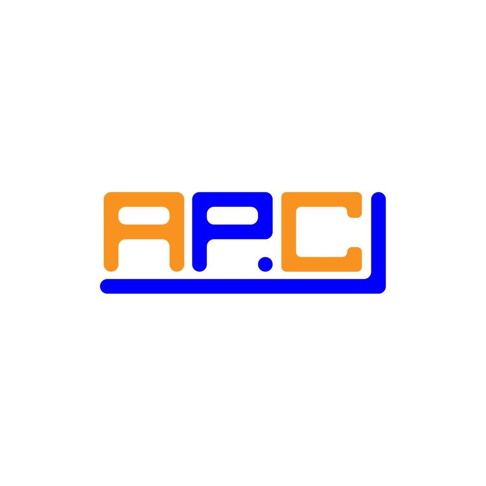 conception créative de logo de lettre apc avec graphique vectoriel, logo apc simple et moderne. vecteur