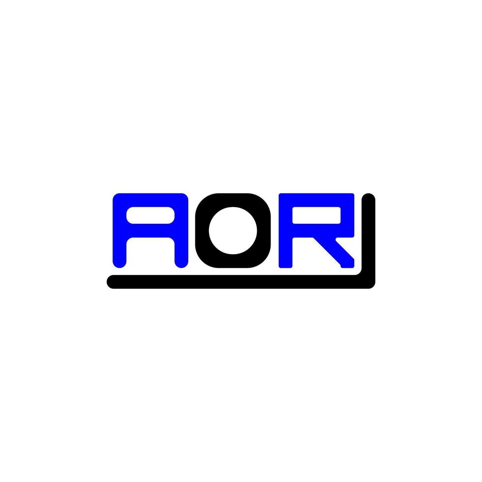 conception créative du logo aor letter avec graphique vectoriel, aor logo simple et moderne. vecteur