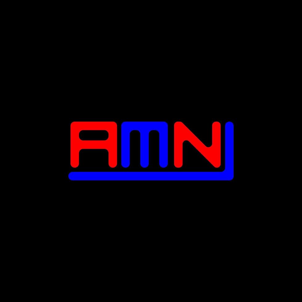 création de logo de lettre amn avec graphique vectoriel, logo amn simple et moderne. vecteur