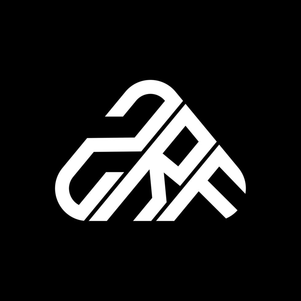 création de logo de lettre zrf avec graphique vectoriel, logo zrf simple et moderne. vecteur