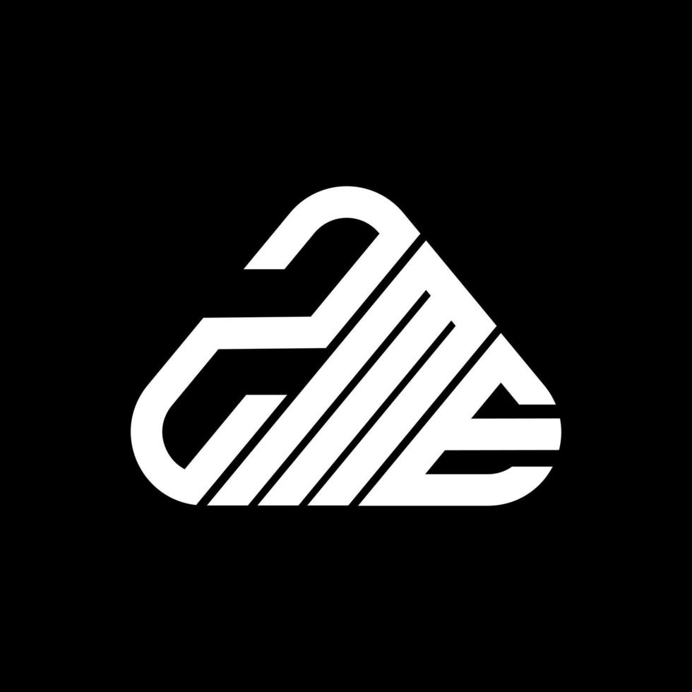 création de logo de lettre zme avec graphique vectoriel, logo zme simple et moderne. vecteur