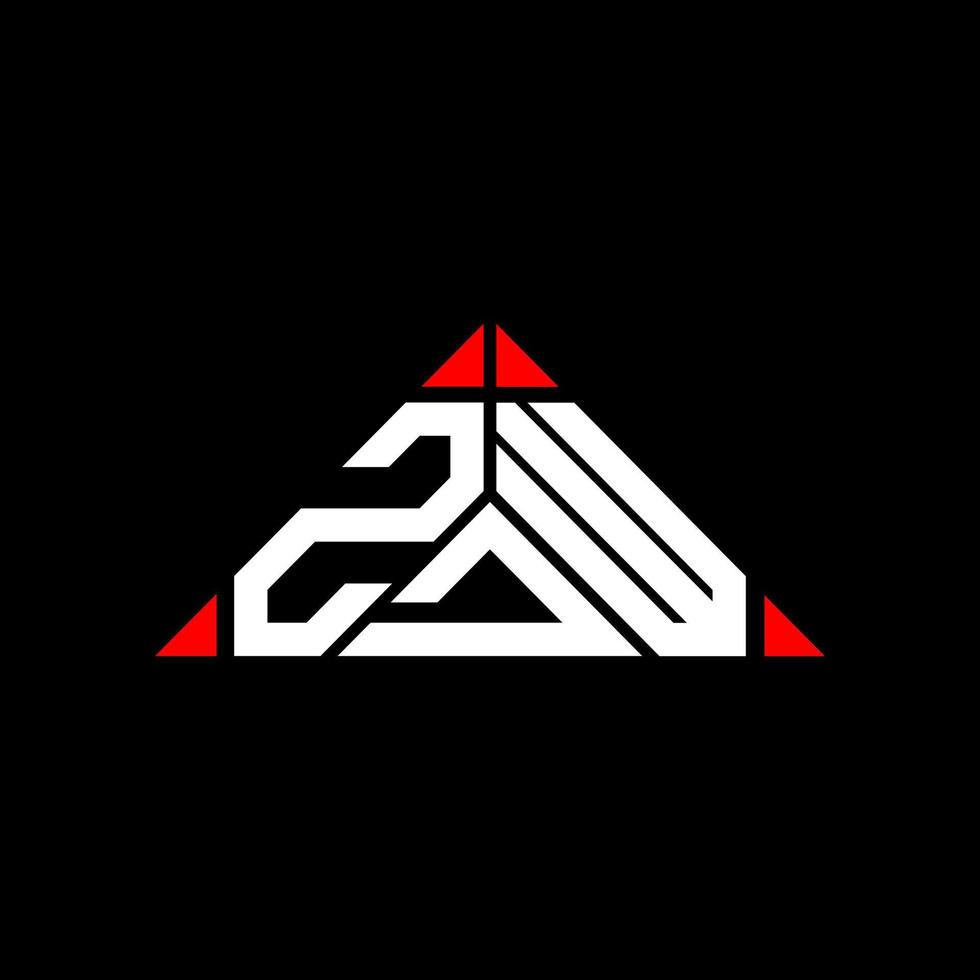 conception créative du logo de lettre zdw avec graphique vectoriel, logo zdw simple et moderne. vecteur