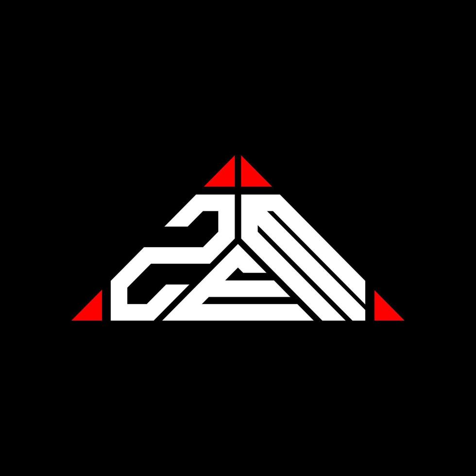 création de logo de lettre zem avec graphique vectoriel, logo zem simple et moderne. vecteur