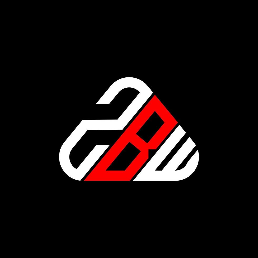 conception créative de logo de lettre zbw avec graphique vectoriel, logo zbw simple et moderne. vecteur