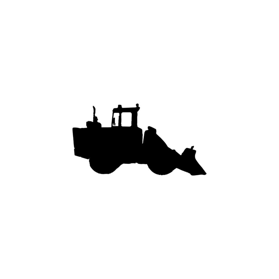 icône de bulldozer. symbole d'arrière-plan d'affiche de grande vente d'entreprise de construction de style simple. élément de conception de logo de marque de bulldozer. impression de t-shirts au bulldozer. vecteur pour autocollant.